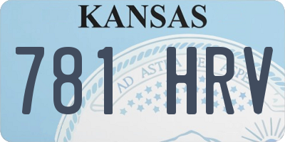 KS license plate 781HRV