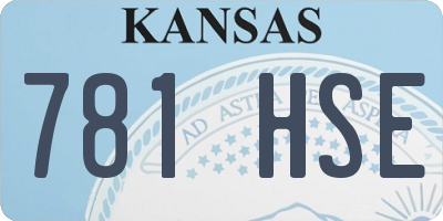 KS license plate 781HSE