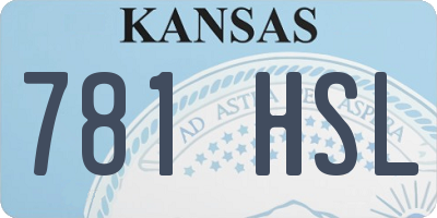 KS license plate 781HSL