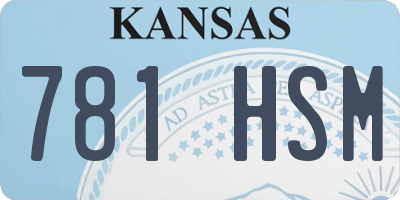 KS license plate 781HSM