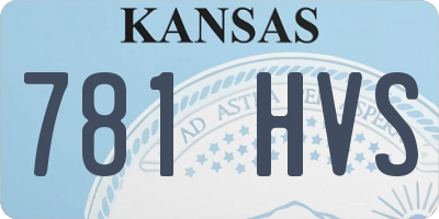 KS license plate 781HVS