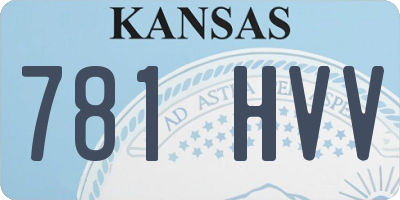 KS license plate 781HVV
