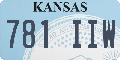 KS license plate 781IIW