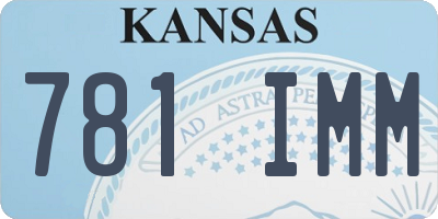 KS license plate 781IMM