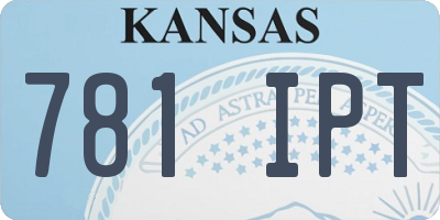 KS license plate 781IPT