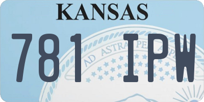 KS license plate 781IPW