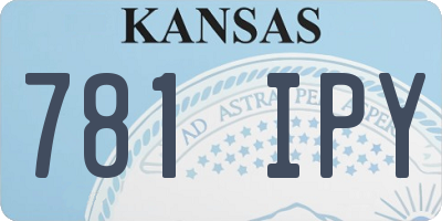 KS license plate 781IPY