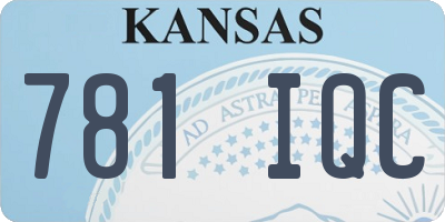 KS license plate 781IQC
