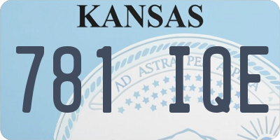 KS license plate 781IQE