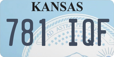 KS license plate 781IQF