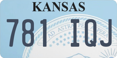 KS license plate 781IQJ