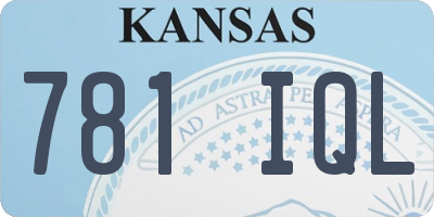 KS license plate 781IQL
