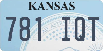 KS license plate 781IQT