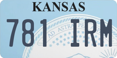KS license plate 781IRM
