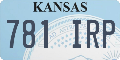 KS license plate 781IRP