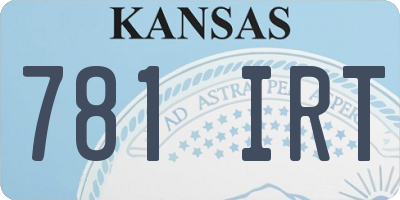 KS license plate 781IRT
