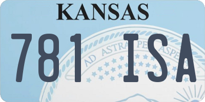 KS license plate 781ISA