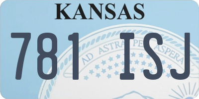 KS license plate 781ISJ