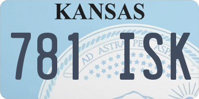 KS license plate 781ISK