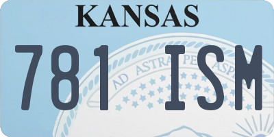 KS license plate 781ISM