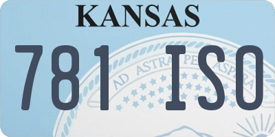 KS license plate 781ISO