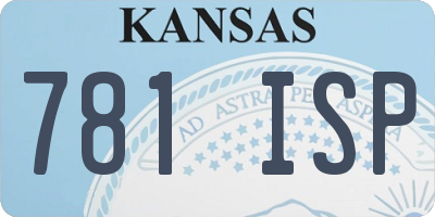 KS license plate 781ISP