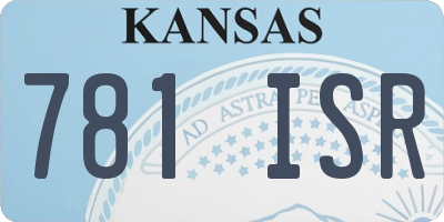 KS license plate 781ISR