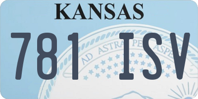 KS license plate 781ISV