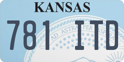 KS license plate 781ITD