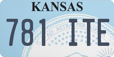 KS license plate 781ITE