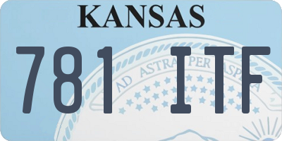 KS license plate 781ITF