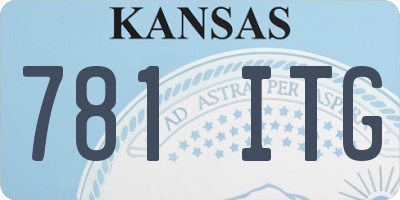 KS license plate 781ITG