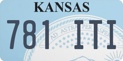 KS license plate 781ITI
