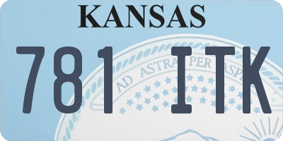KS license plate 781ITK