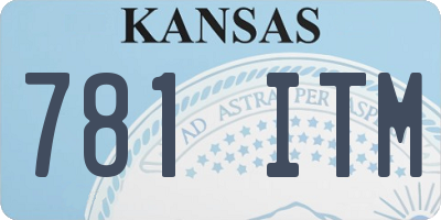 KS license plate 781ITM