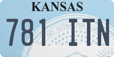 KS license plate 781ITN