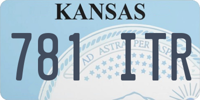 KS license plate 781ITR