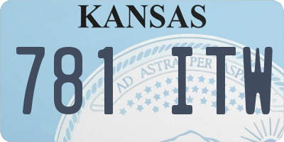 KS license plate 781ITW