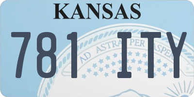 KS license plate 781ITY