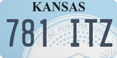 KS license plate 781ITZ