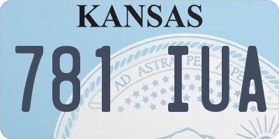 KS license plate 781IUA