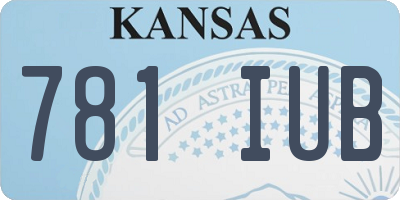 KS license plate 781IUB