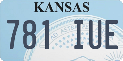 KS license plate 781IUE