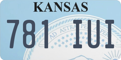 KS license plate 781IUI