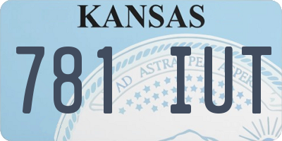 KS license plate 781IUT