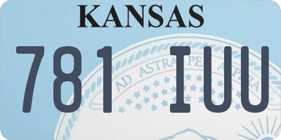 KS license plate 781IUU