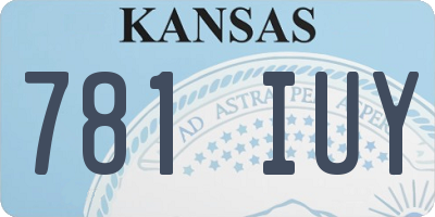 KS license plate 781IUY