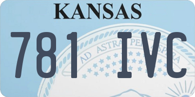 KS license plate 781IVC