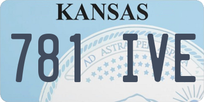 KS license plate 781IVE