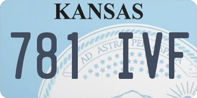 KS license plate 781IVF